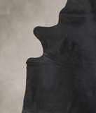 Solid Black Cowhide Rug #A26630