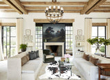 Tricolor X-Large European Cowhide Rug 6'11"H x 5'11"W #A26664 by Hudson Hides