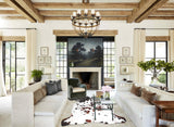 Tricolor Large European Cowhide Rug 6'2"H x 5'11"W #A26691 by Hudson Hides