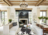 Tricolor X-Large European Cowhide Rug 6'3"H x 6'6"W #A26869 by Hudson Hides