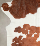 Brown and White Cowhide Rug #A26892
