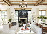 Brown and White Large European Cowhide Rug 6'9"H x 5'9"W #A27017 by Hudson Hides