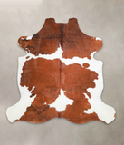Brown and White Cowhide Rug #A27029