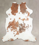 Brown and White Cowhide Rug #A27031