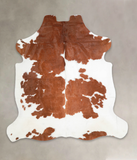 Brown and White Cowhide Rug #A27058