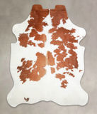 Brown and White Cowhide Rug #A27059