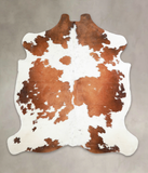 Brown and White Cowhide Rug #A27060