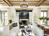 Tricolor Large European Cowhide Rug 6'4"H x 5'10"W #A27090 by Hudson Hides