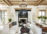 Tricolor XX-Large European Cowhide Rug 8'1"H x 7'4"W #A27107 by Hudson Hides