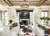 Tricolor X-Large European Cowhide Rug 7'0"H x 6'6"W #A27163 by Hudson Hides