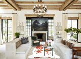 Brown and White XX-Large European Cowhide Rug 8'5"H x 7'0"W #A27188 by Hudson Hides