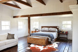 Brown and White XX-Large European Cowhide Rug 8'5"H x 7'0"W #A27188 by Hudson Hides