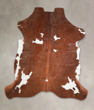 Brown and White Cowhide Rug #A27206