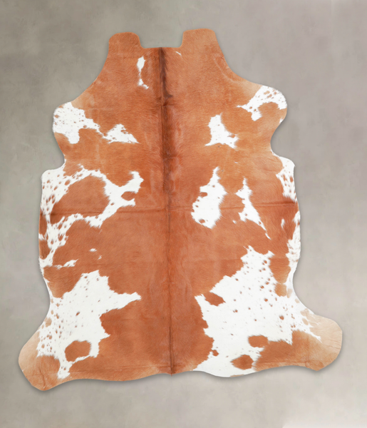 Brown and White Cowhide Rug #A27219