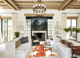 Brown and White Large European Cowhide Rug 6'6"H x 5'9"W #A27219 by Hudson Hides