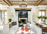 Brown and White X-Large European Cowhide Rug 7'2"H x 6'7"W #A27257 by Hudson Hides