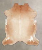 Brown and White Regular Cowhide Rug #A27326