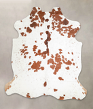 Brown and White Cowhide Rug #A27328