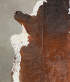 Brown with Red Cowhide Rug #A28885