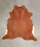 Solid Brown Cowhide Rug #A28909