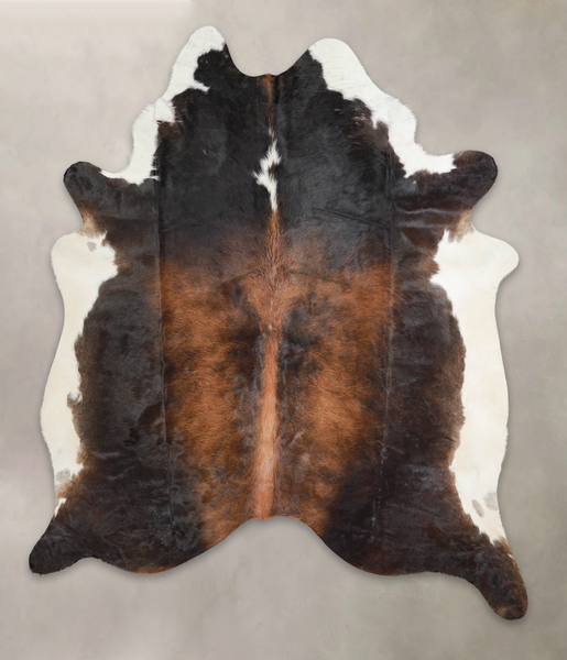 Chocolate and White Cowhide Rug #A28931