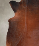 Brown with Red Cowhide Rug #A28934