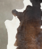 Chocolate and White Cowhide Rug #A28939