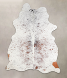 Salt and Pepper Brown Cowhide Rug #A28992