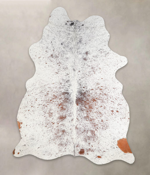 Salt and Pepper Brown Cowhide Rug #A28992