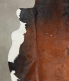 Chocolate and White Cowhide Rug #A29003