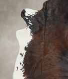 Chocolate and White Cowhide Rug #A29024