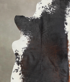 Chocolate and White Cowhide Rug #A29030