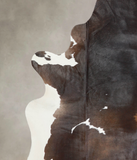 Chocolate and White Cowhide Rug #A29032