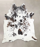 Salt and Pepper Brown Cowhide Rug #A29040