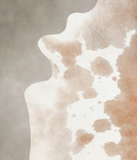 Beige and White Cowhide Rug #A29070