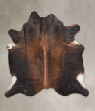 Brown with Red Cowhide Rug #A29146