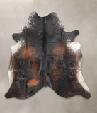 Salt and Pepper Brown Cowhide Rug #A29150