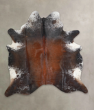 Salt and Pepper Brown Cowhide Rug #A29154