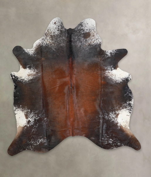 Salt and Pepper Brown Cowhide Rug #A29154