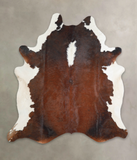 Chocolate and White Cowhide Rug #A29281