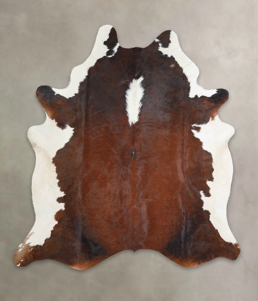 Chocolate and White Cowhide Rug #A29281