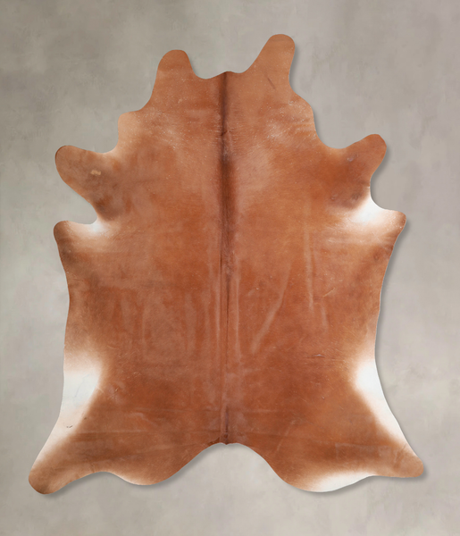 Solid Brown Cowhide Rug #A29311