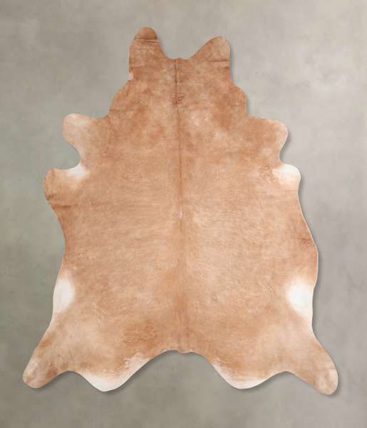 Solid Brown Cowhide Rug #A29326