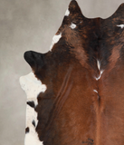 Chocolate and White Cowhide Rug #A29343
