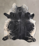 Salt and Pepper Black Cowhide Rug #A29362