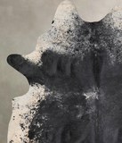 Salt and Pepper Black Cowhide Rug #A29362
