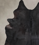 Solid Black Cowhide Rug #A29413