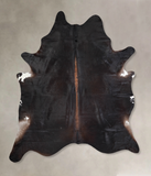 Solid Black Cowhide Rug #A29435
