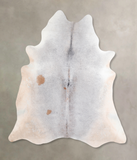 Grey with Beige Cowhide Rug #A29446