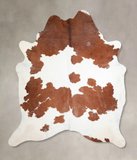 Brown and White Cowhide Rug #A29451